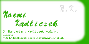 noemi kadlicsek business card